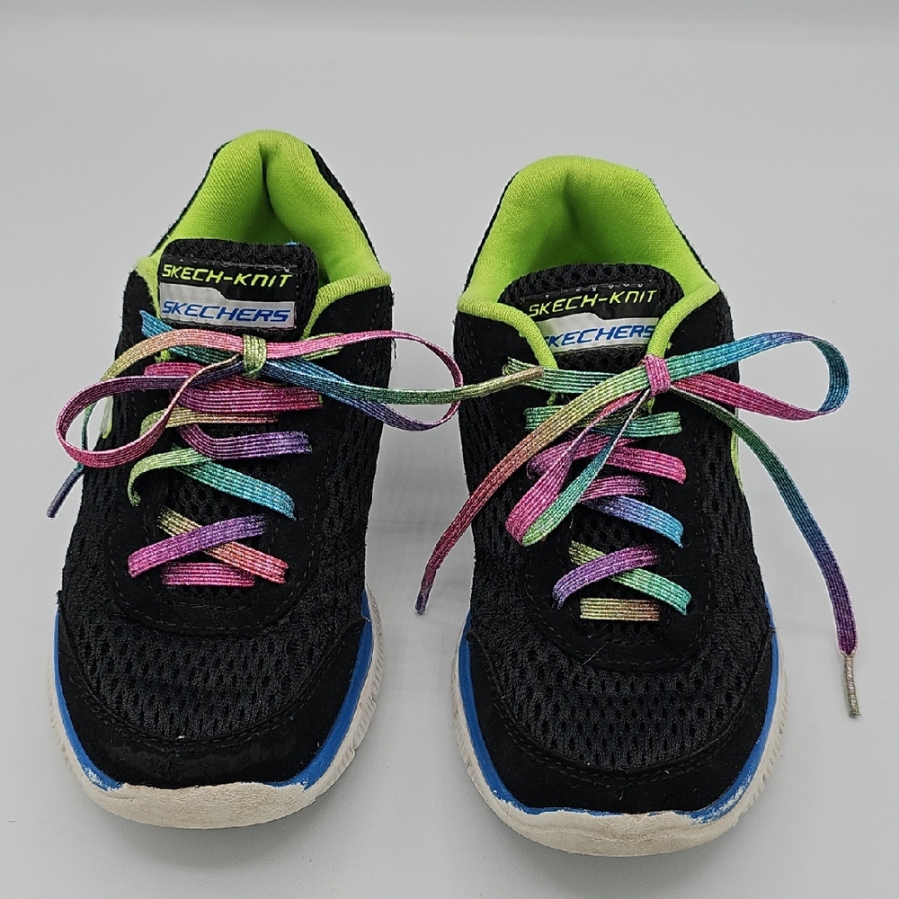 Skechers Kids' Black Sneakers with Multicolor Laces